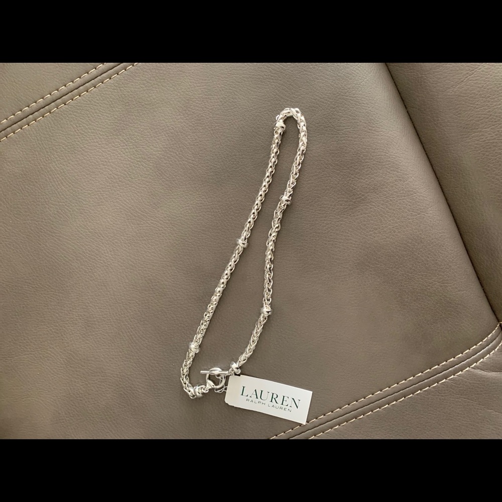 Lauren Ralph Lauren Silver Tone Collar Necklace - Picture 4 of 5